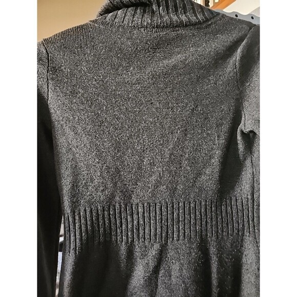 Athleta Chill Factor Sweater Coat Heavy WoolBlend Non Itch Sz S Charcoal Grey B7 - Picture 9 of 10